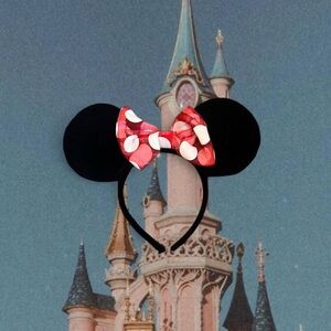 Minnie Mouse Ears Headband with Red Polka Dot Bow #Disney